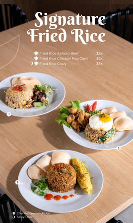 Fried Rice Menu